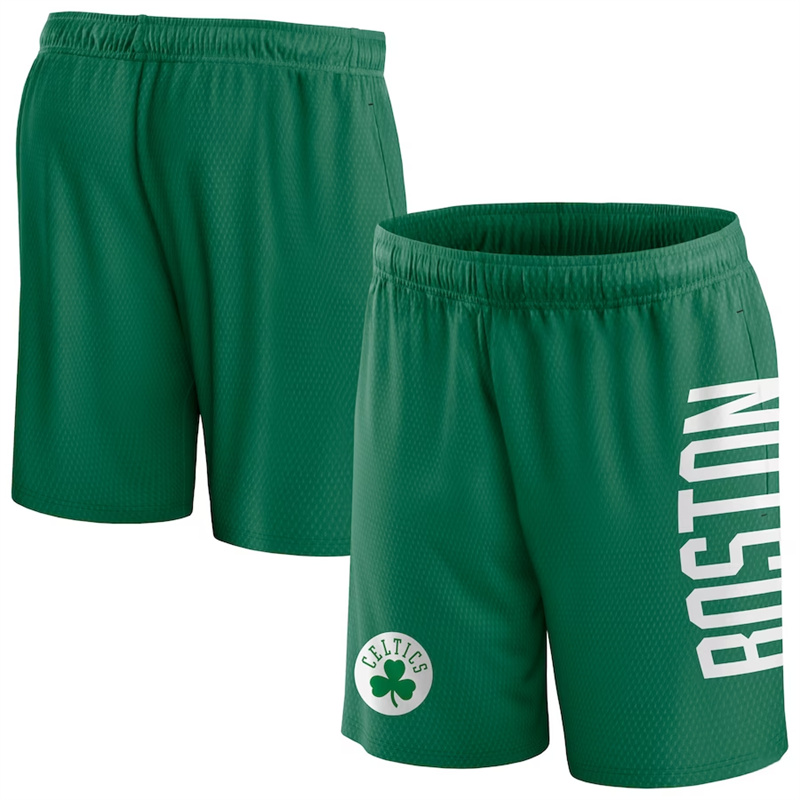 Men's Boston Celtics Green Post Up Mesh Shorts(Run Small) Men's Boston Celtics Green Post Up Mesh Shorts(Run Small)
